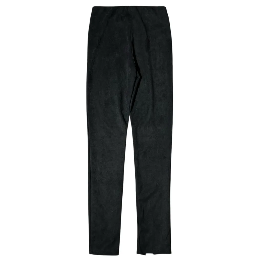 Tuckernuck Pomander Place Black Suede Slit Front Sloane Leggings SM Front Seam - Image 3