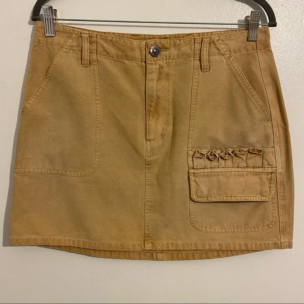 Faded Bronze Cargo-Pocket Miniskirt Women size 30 NEW - Image 5