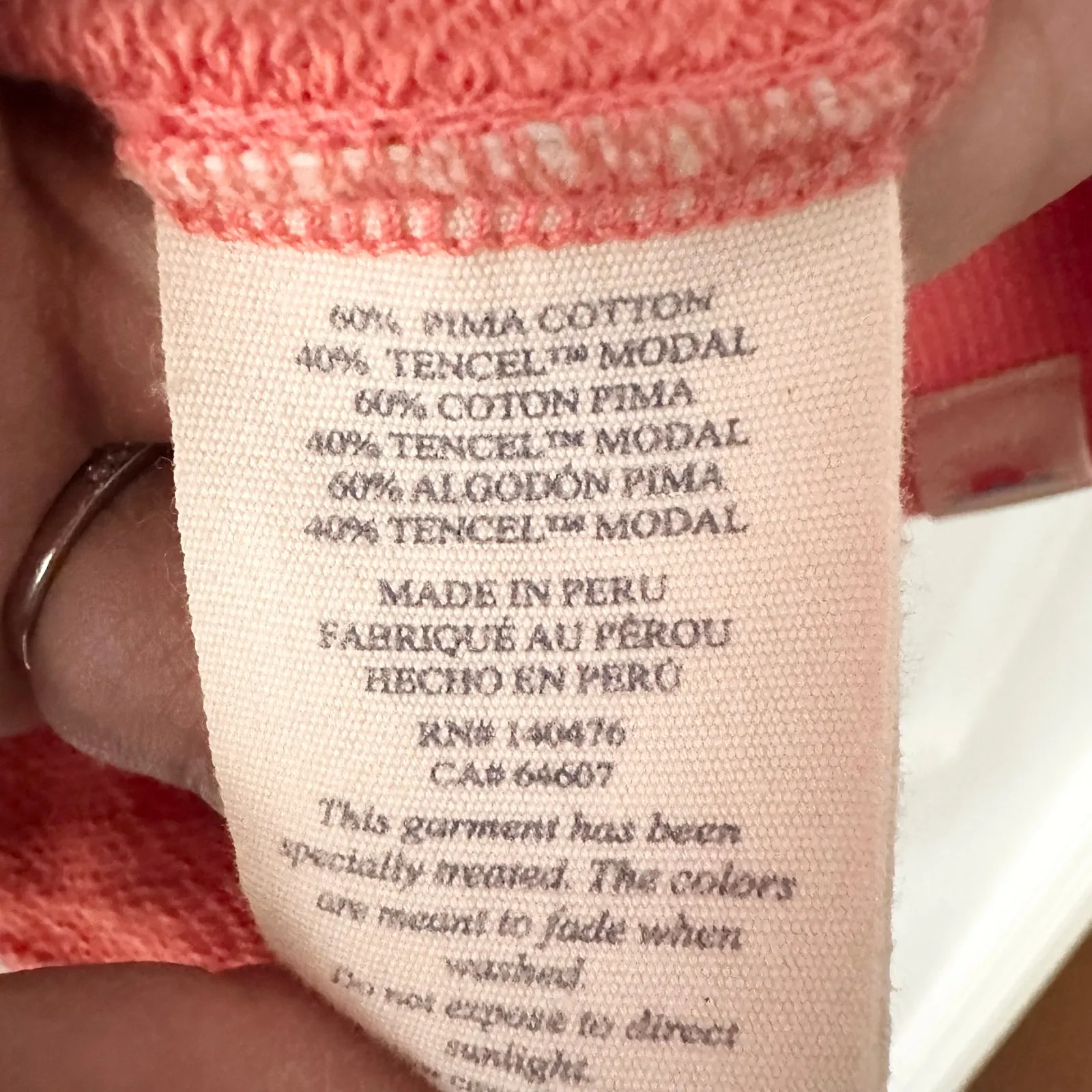 Faherty Bright Orange Sudadera Coastal Cloud Crewneck Sweater Medium - Image 8