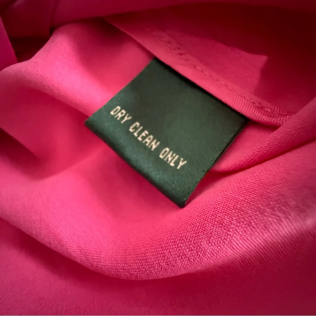 Ralph Lauren Hot Pink 100% Silk Full Zip Bomber Jacket | PS - Image 5