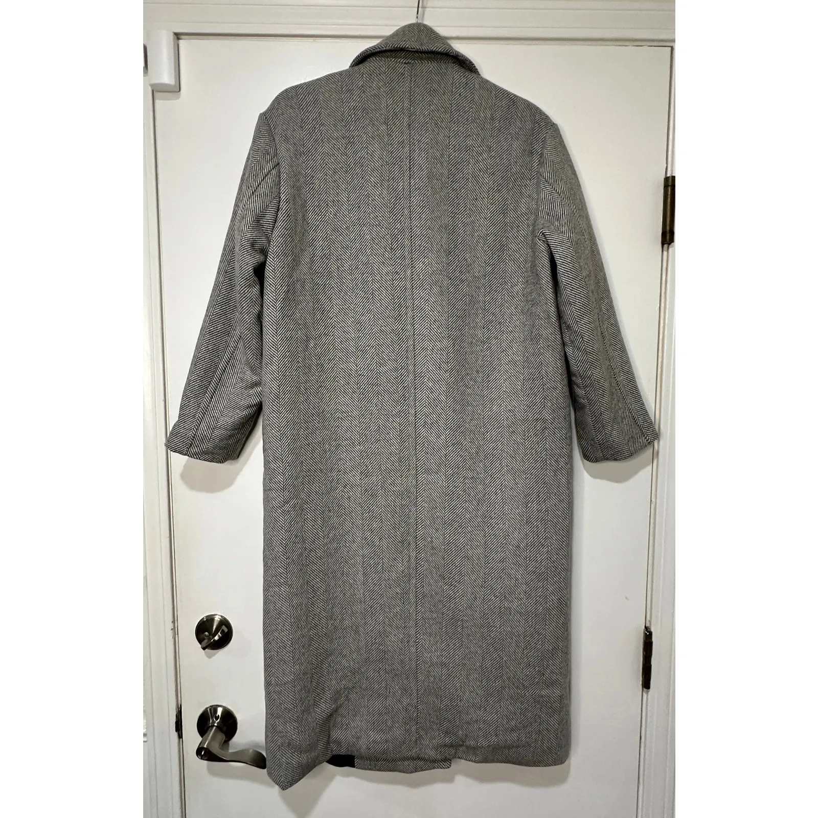 Line and Dot Paola Coat Heather Grey Wool Blend Size Small NWT Button Closure - Image 12