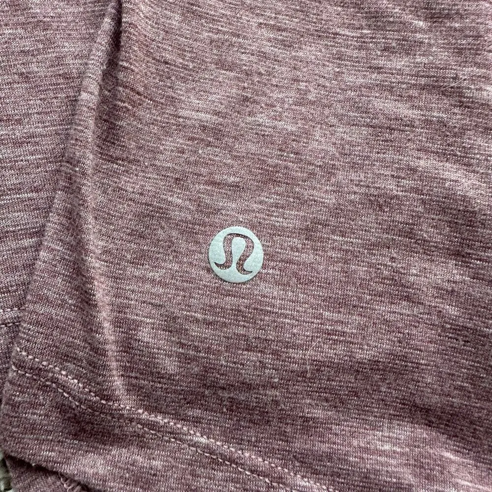 Lululemon heather purple short-sleeve open back top - Image 6