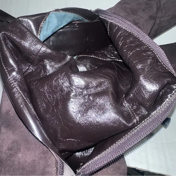 Flavio Castellani suede Leather Y2K brown tall pointy Boots size‎ 38 Size 7 - Image 7