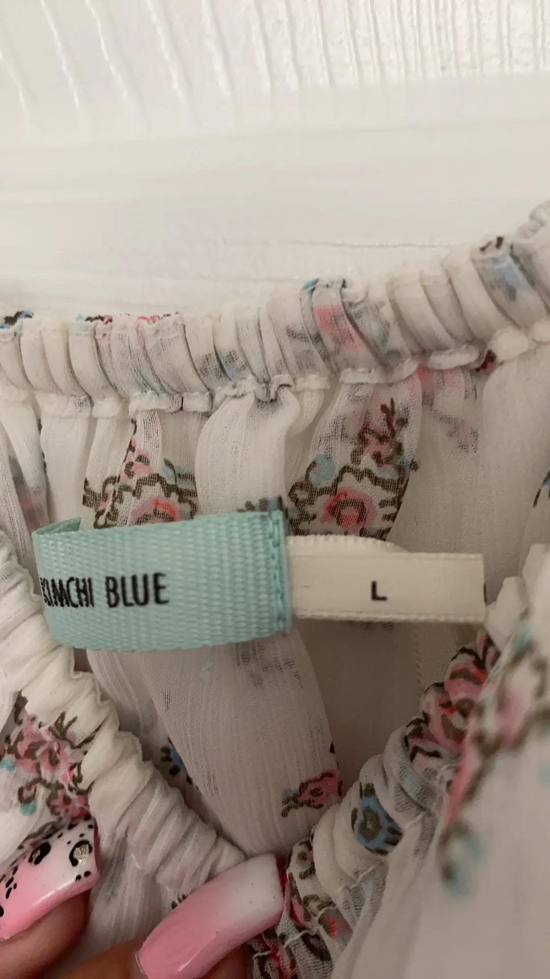 UO Kimichi Blue Floral Top - Image 4