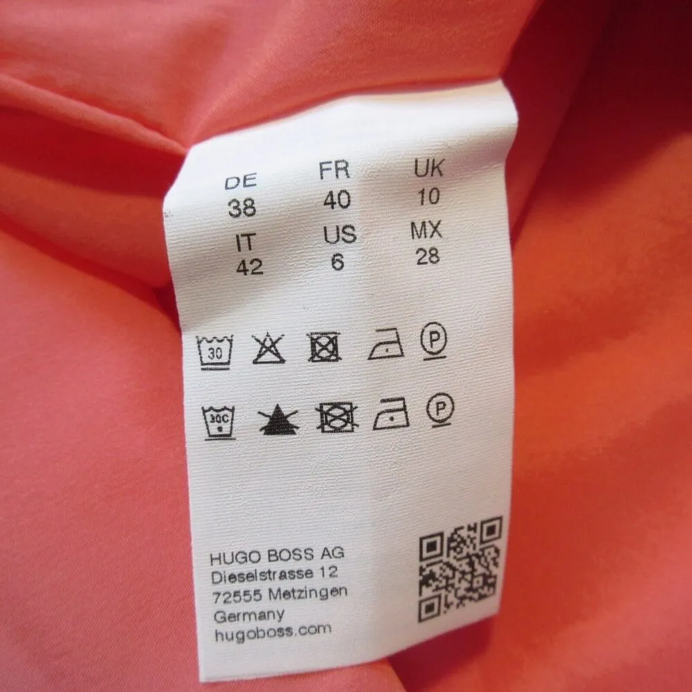 NWT BOSS Hugo Boss Demisana Sheath in Coral Sleeveless Stretch Dress 6 - Image 5