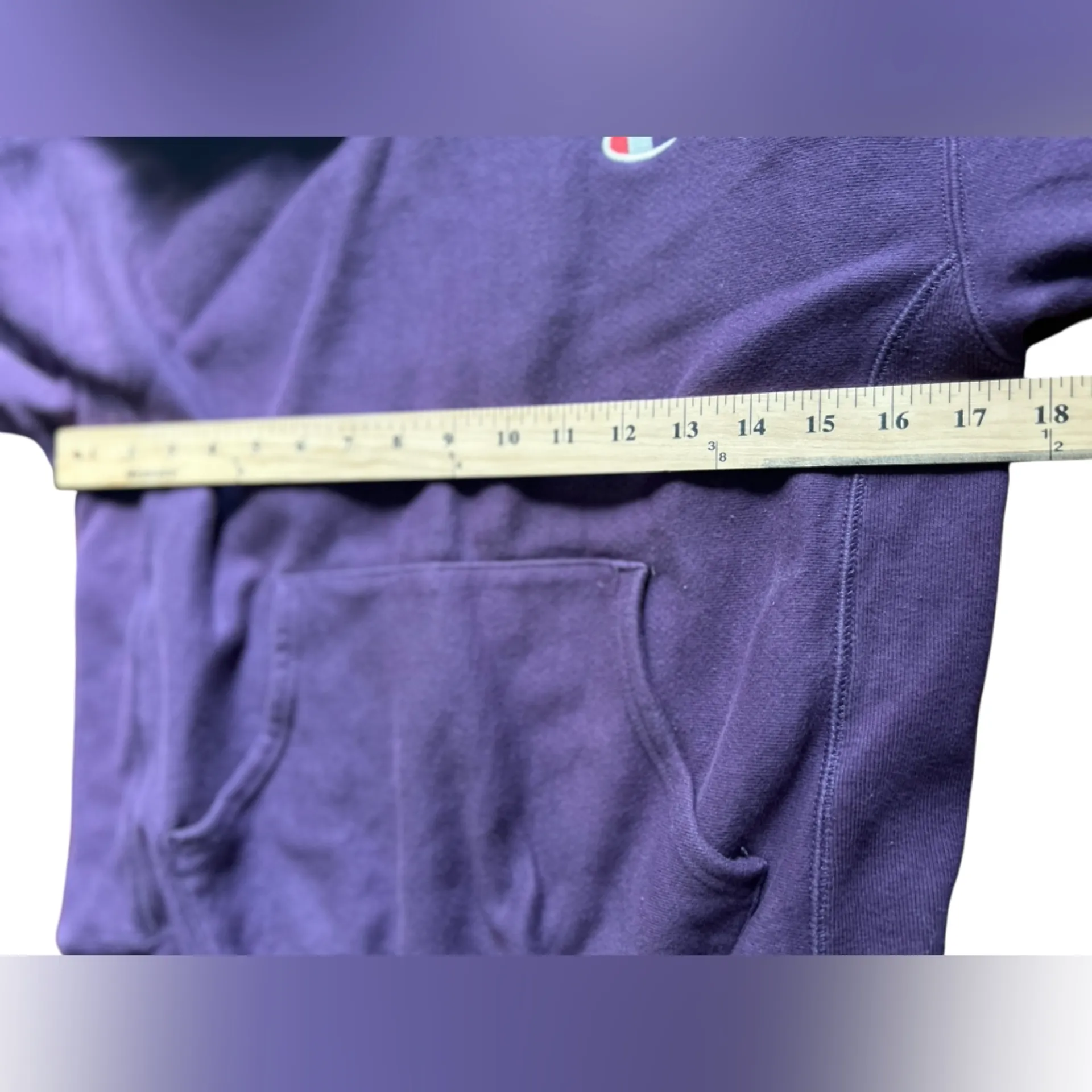 Champion women’s Purple Hoodie Size M‎ Pullover with Kangaroo Pocket - Image 6