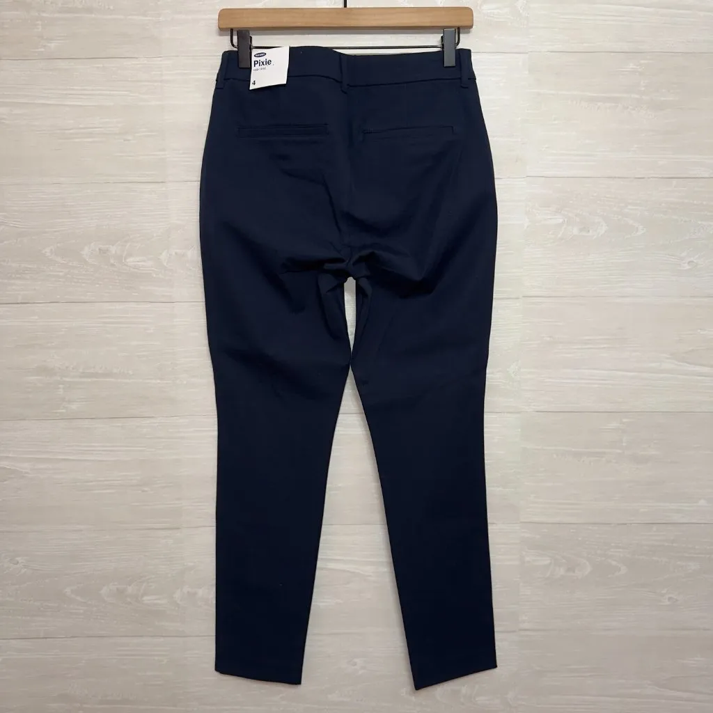 Old Navy NWT Women's Size 4 Blue High Rise Ankle Length Pixie Pants - Image 7