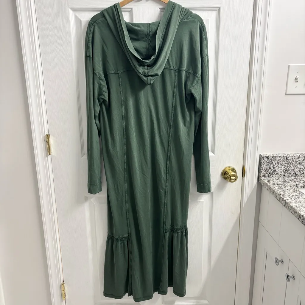 Daily Practice Anthropologie Long Sleeve Hooded Midi Dress Large Boho Oversized - Image 6
