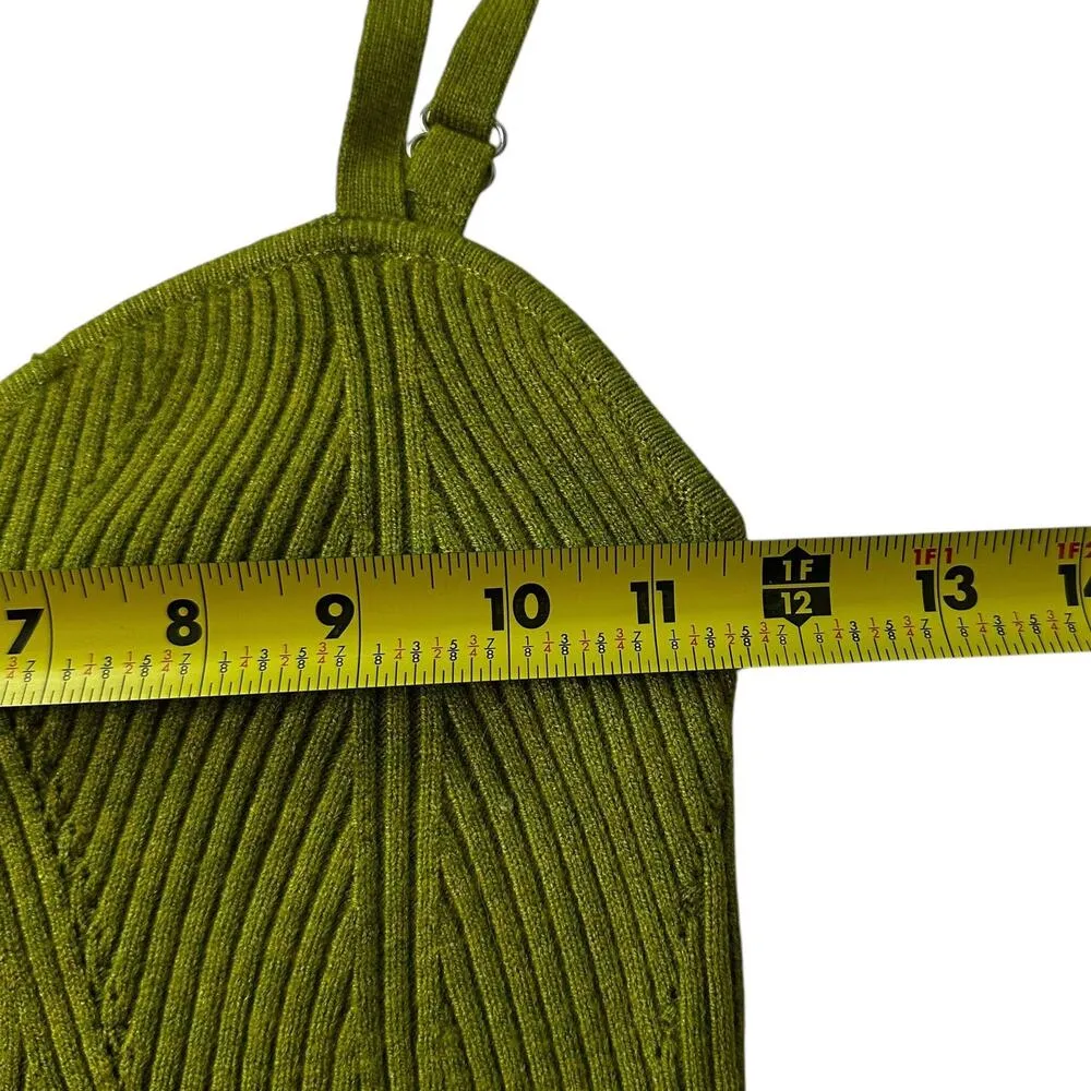 Wild Fable Green Knit Crop Tank Top Women Size XS NWT | 68-14 - Image 6