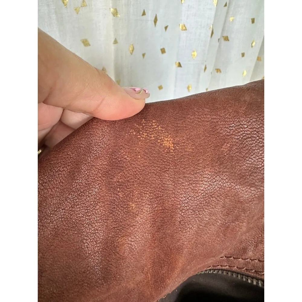 Lucky Brand Abbey Road Fold Over Italian Lamb Leather Crossbody Messenger Bag - Image 6