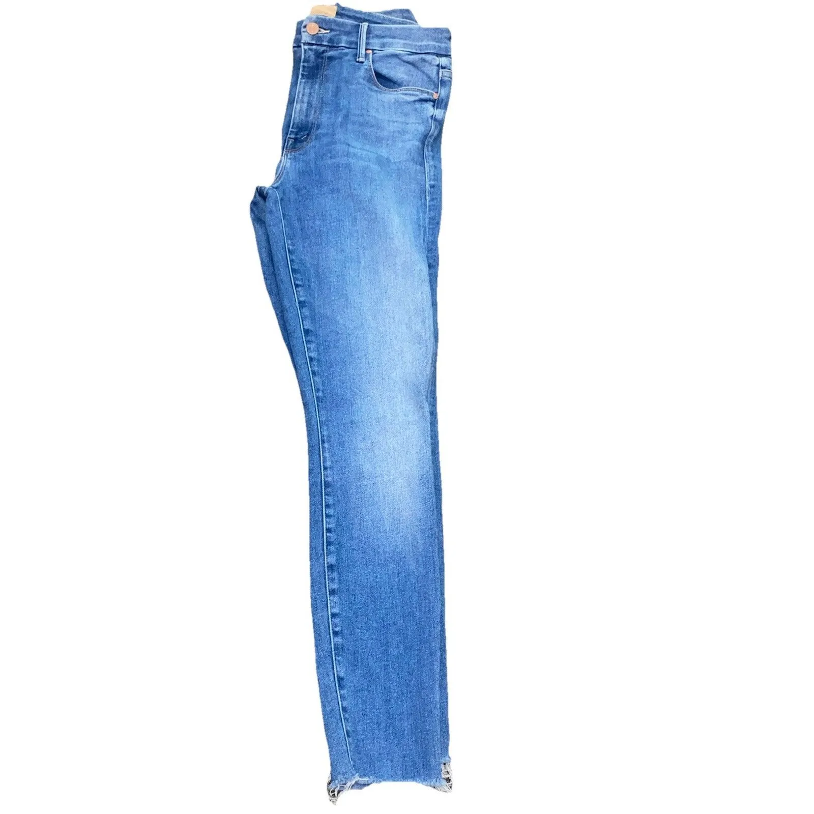 MOTHER High Waisted Looker Ankle Fray In Hey Sun Size 29 Blue - Image 6
