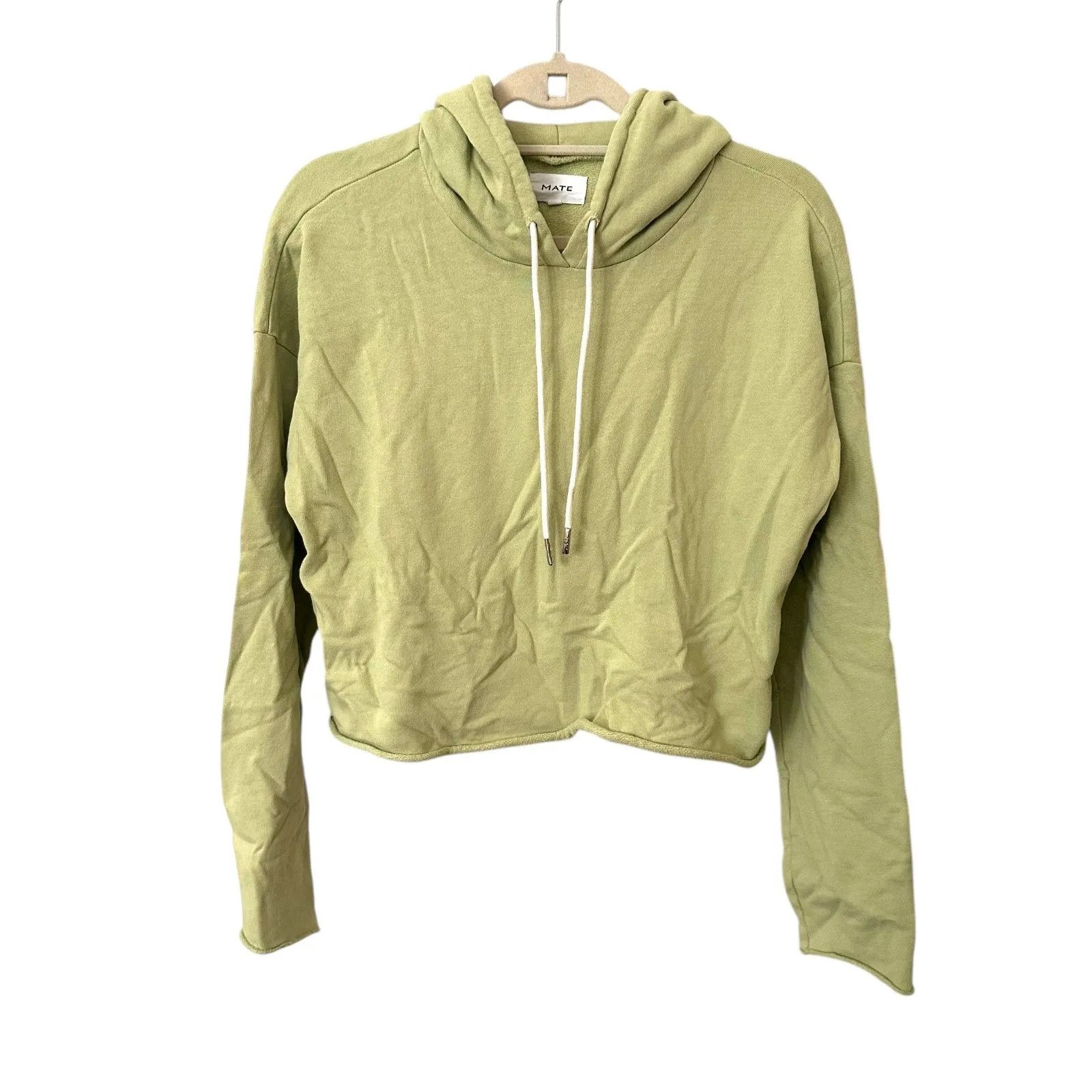 MATE THE LABEL Cropped Organic Cotton Hooded Sweatshirt Small - Image 2