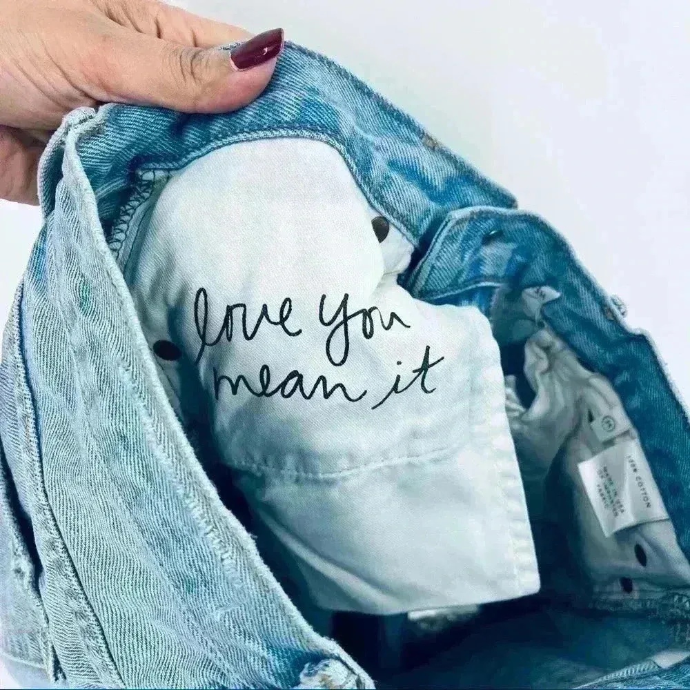 Grlfrnd Helena Straight‎ Jeans Women's 25 Blue High Rise Button Fly Distressed - Image 10