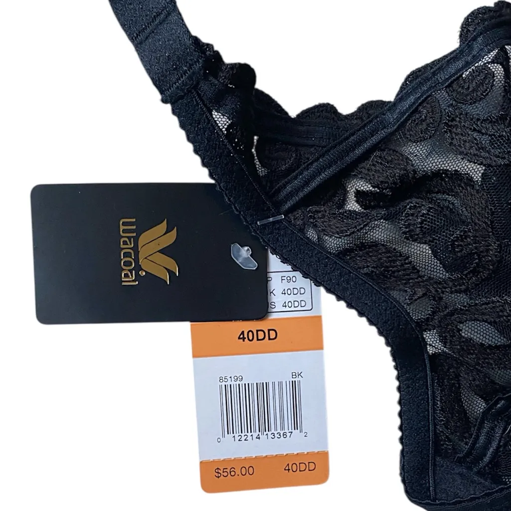 Wacoal Black Sheer Lace Bra - Image 2