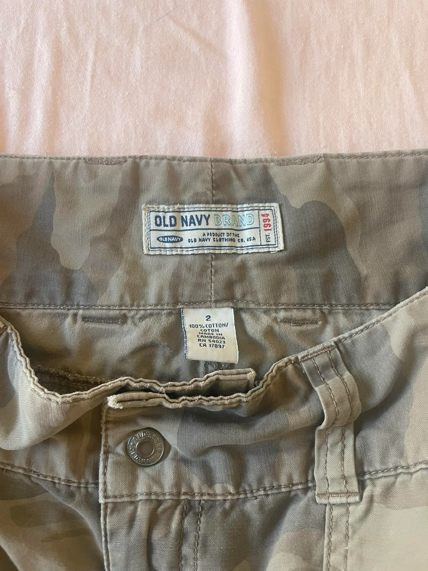 Camo Mini Skirt Green Size 2 - Image 3