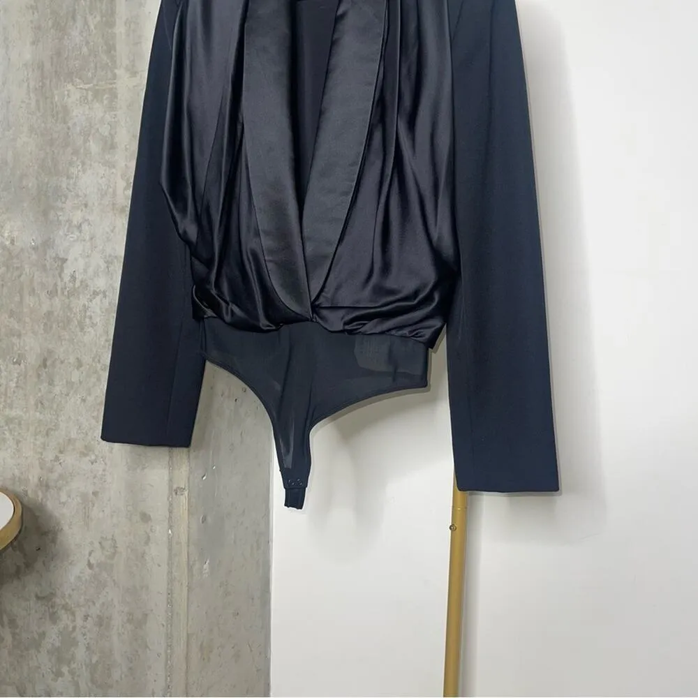 Alexander Wang Blazer Hybrid Bodysuit in Black - Image 9