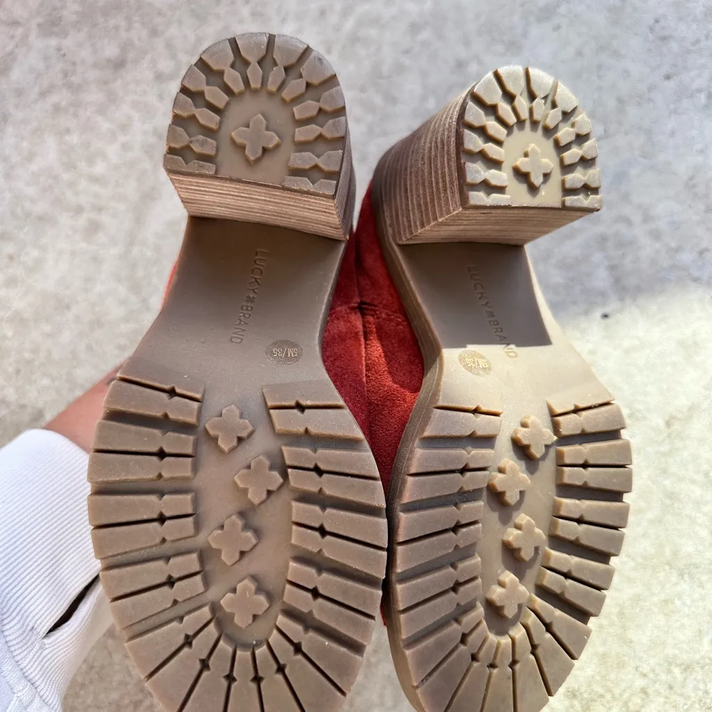 Lucky Brand Women's Rust Suede Mules - Image 4