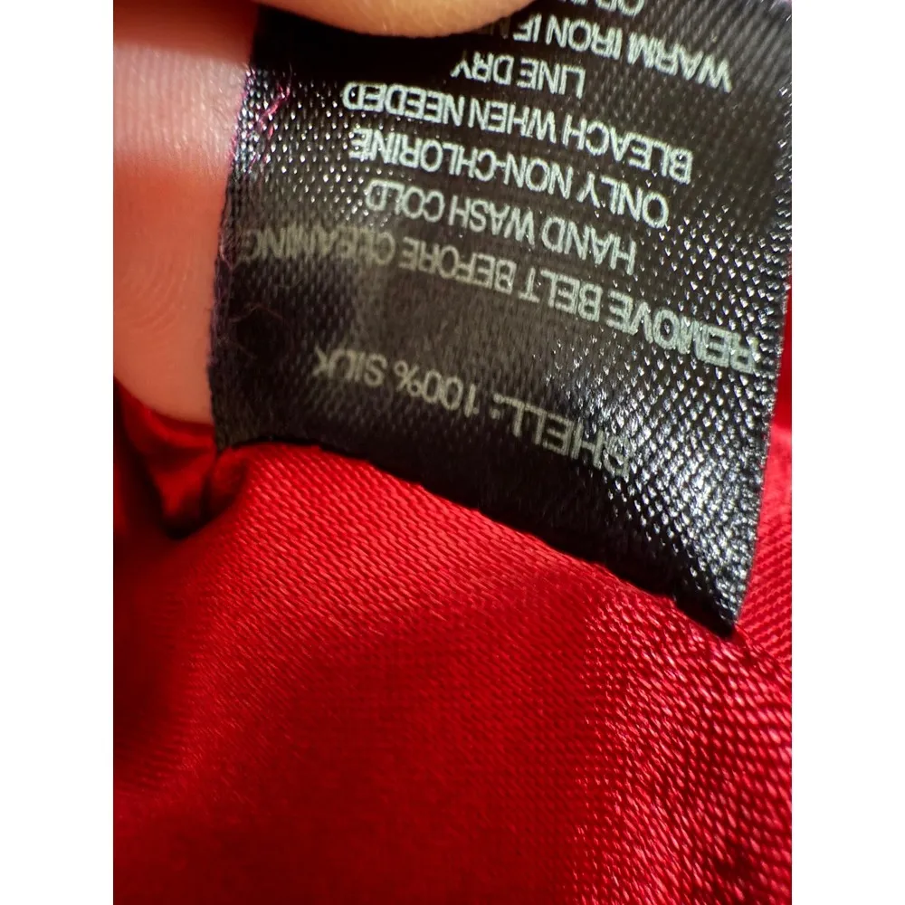 White House Black Marker 100% Silk Red Corset Top Size 4 Whimsigoth Vampire Core - Image 5