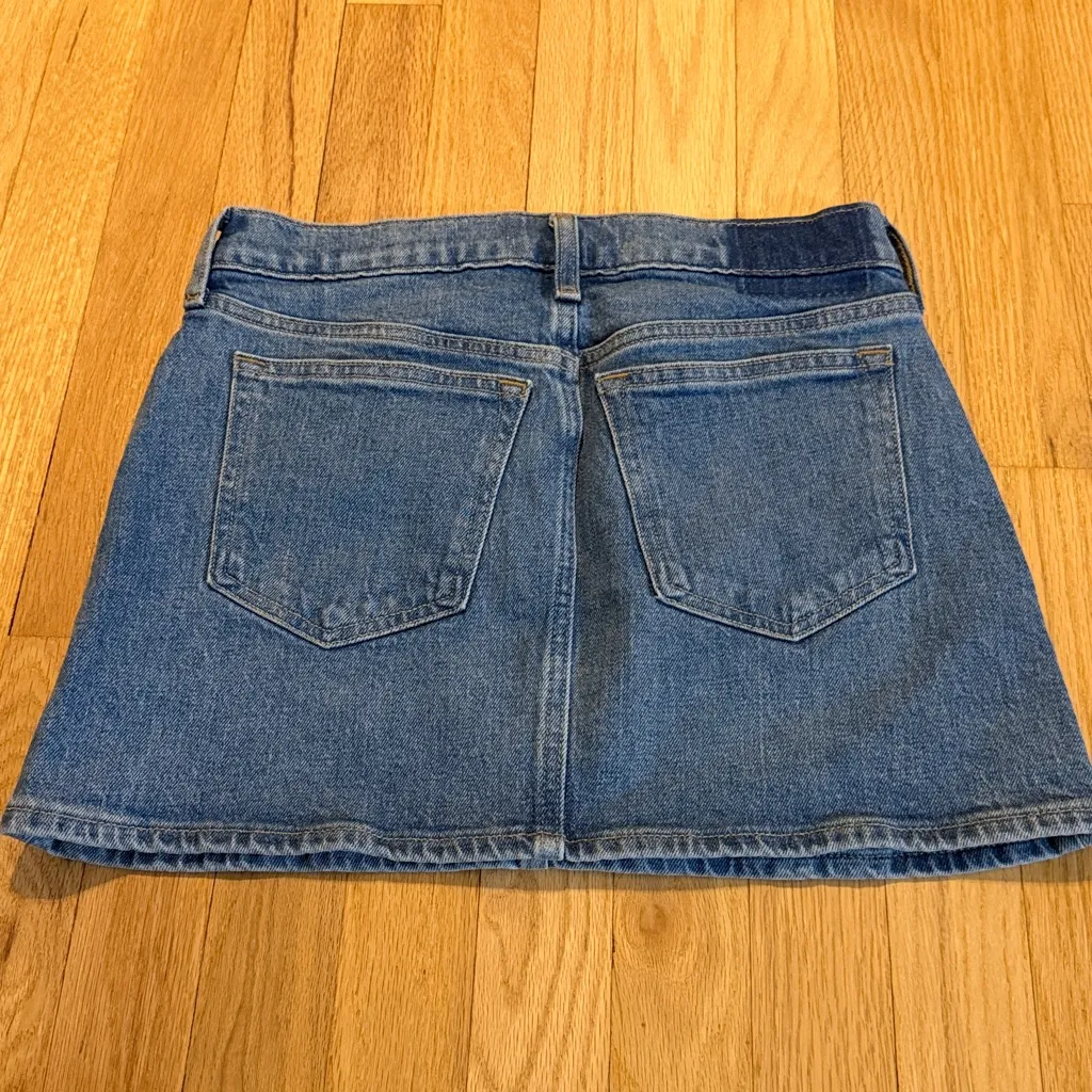 Abercrombie & Fitch Mid Rise Denim Skirt Sz 24 - Image 5