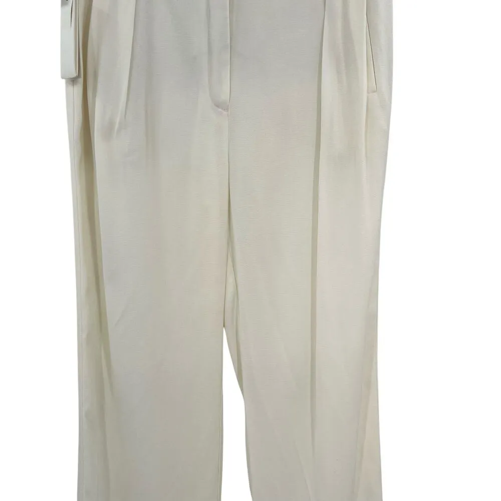 Aritzia Babaton‎ 1-01 Giselle Boy Trouser Dress Pants White Cream Size 12 - Image 4
