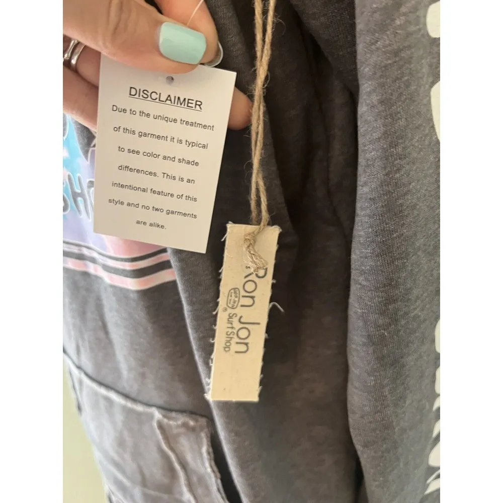Ron Jon Surf Shop Womens M Ft. Myers Beach Hoodie Tie Sweatshirt Front Pocket - Image 4