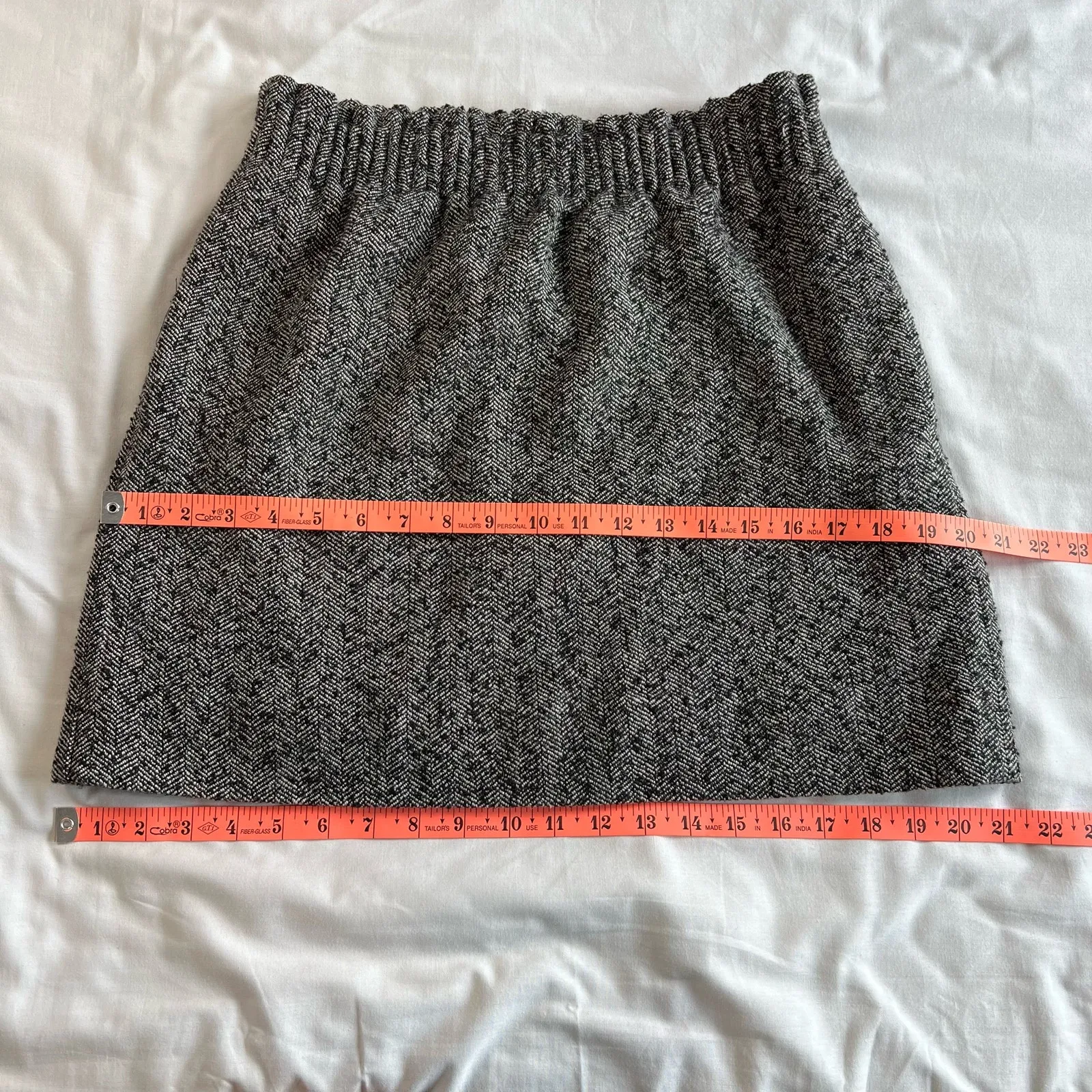 J.Crew Women's 6 Business Casual Skirt Black White Stretch Waist - Image 5