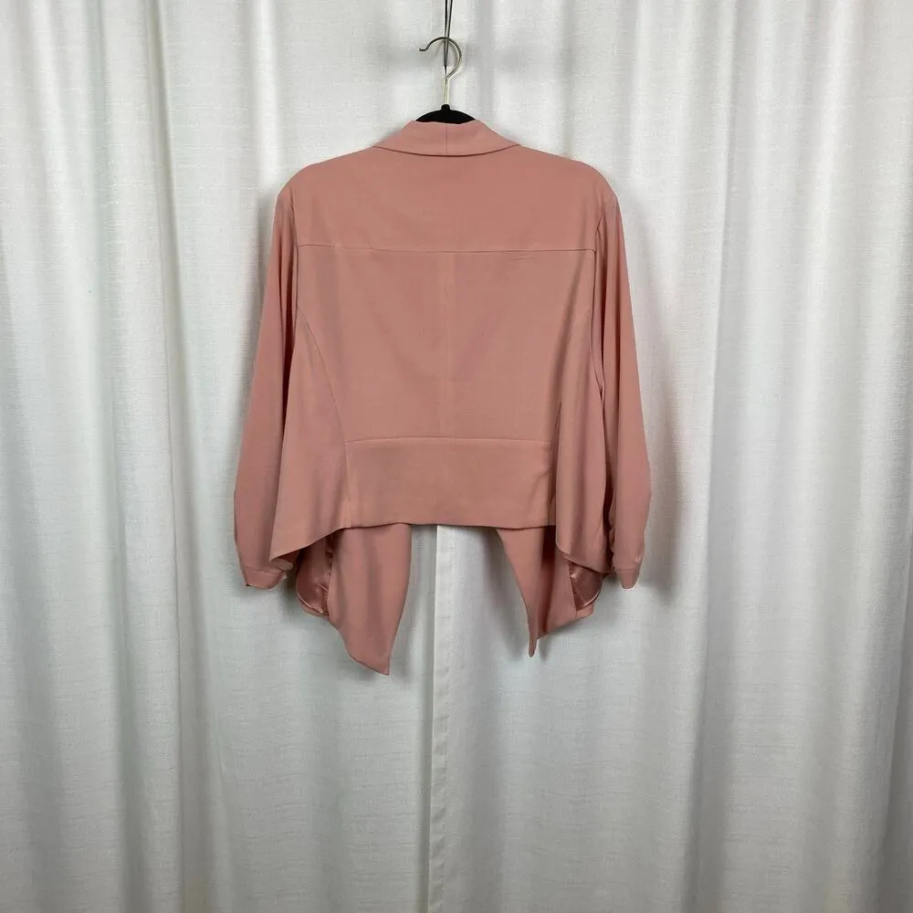 Torrid Pink Studio Crepe Cropped Classic Blazer Jacket Sz.4 - Image 12