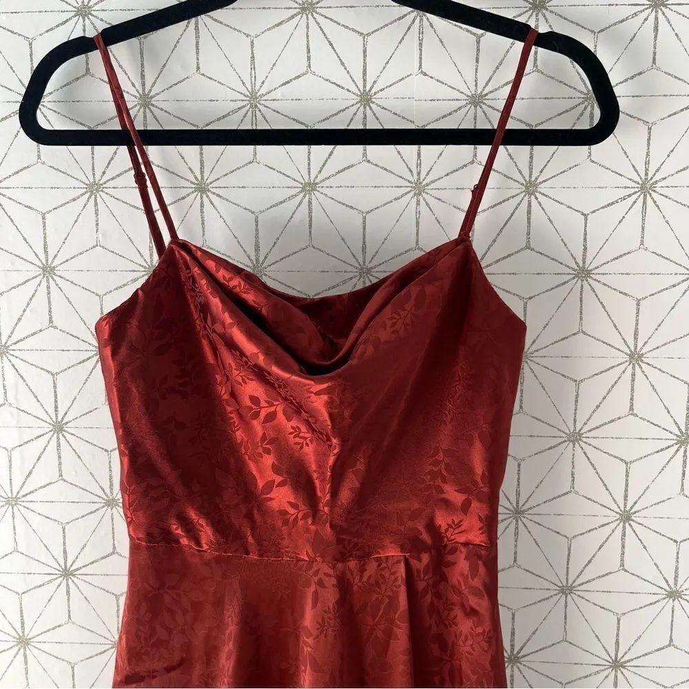 David’s Bridal 
jacquard cowl neck bridesmaid dress Cinnamon - Image 8