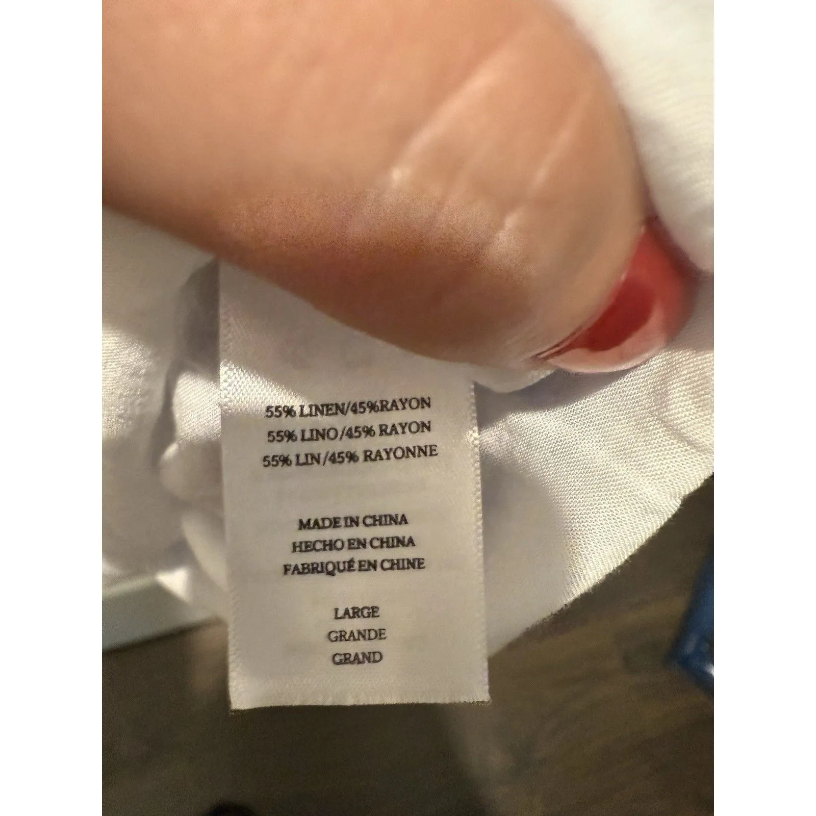 Rails Large L Blue Ludlow Stripe V Tie Neck Short Sleeve Linen Mini Dress - Image 4