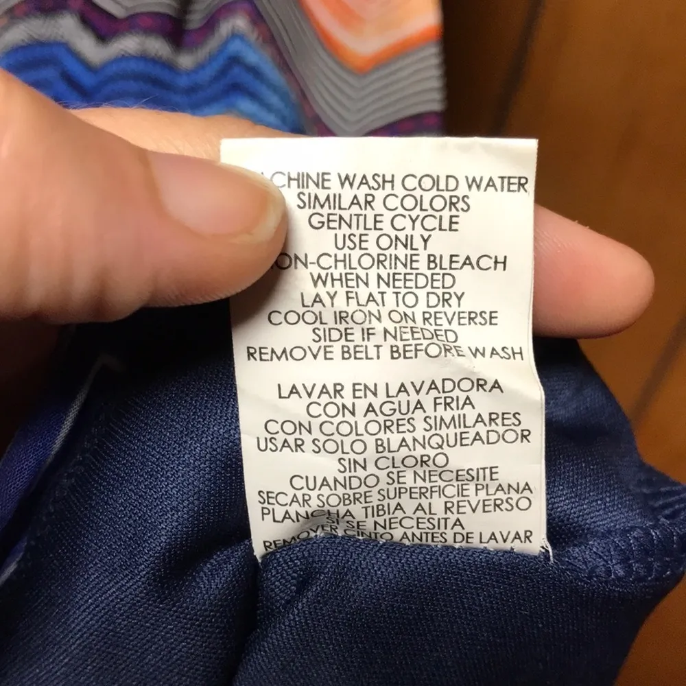 Speechless scoop neck cinched waist chevron dress - Image 5