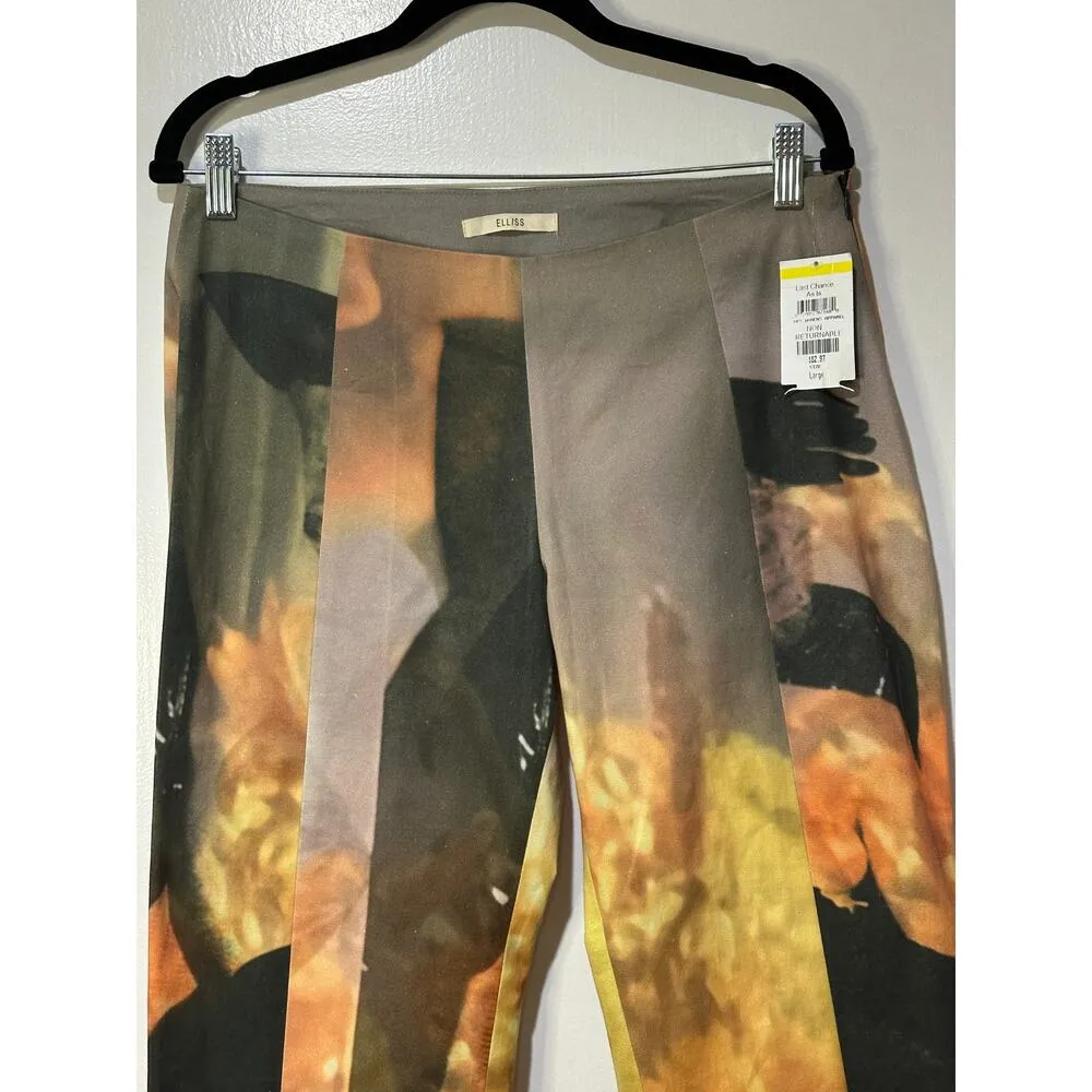 Elliss Orange Sunflower Jeans Print Multi Graphic Size Large NWT Organic Cotton - Image 3