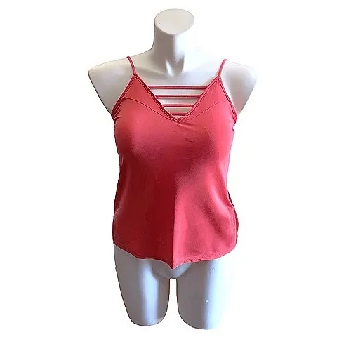 Daytrip from Buckle Coral Crisscross V Neck Cami Tank Top Women Size Medium - Image 2