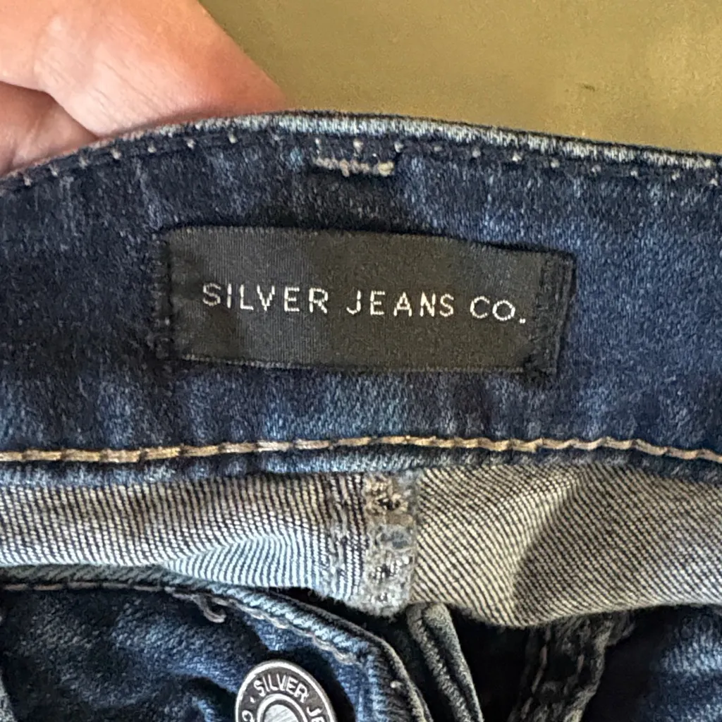 Silver Jeans Dark Blue Straight Leg Denim - Image 3
