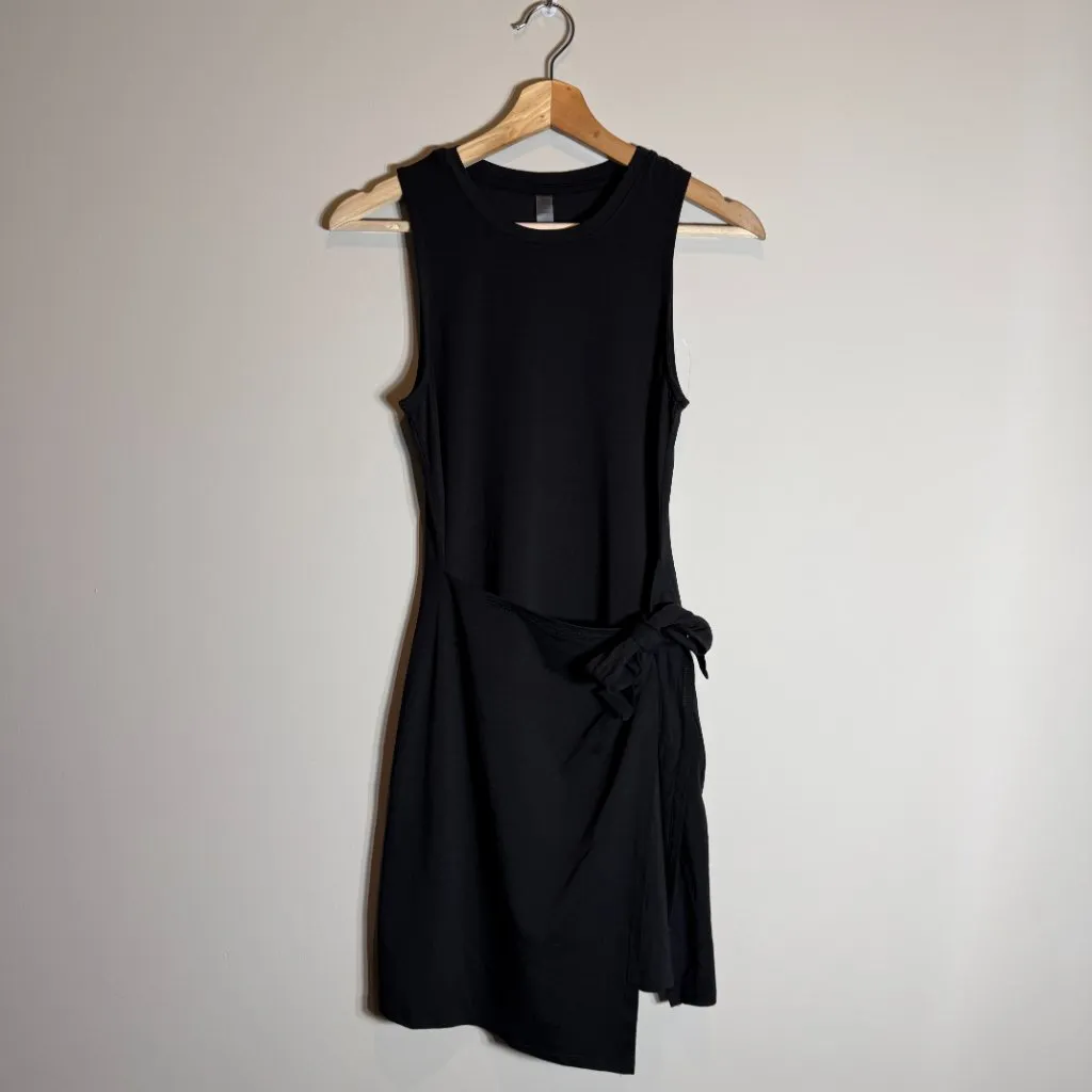 Beyond Yoga Meet Up Wrap Mini Dress Women's XS Black Active Athletic Preppy NWOT - Image 5