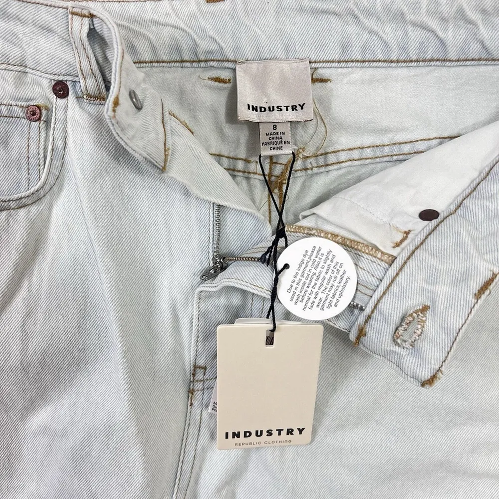 Industry Republic Clothing Jean Maxi Skirt Sz 8 Light Washed Denim Blue - Image 7