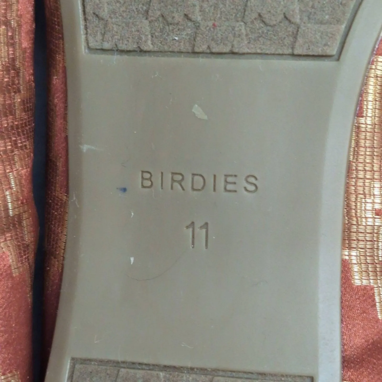 BIRDIES The Starling Rust Tapestry Gold Maroon Tassels Woven Flats Loafers 11 - Image 9