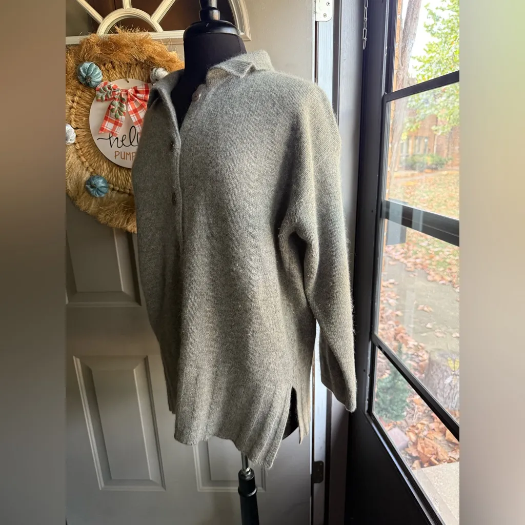 Vintage Y2K The Limited angora rabbit hair henley sweater, size medium - Image 9