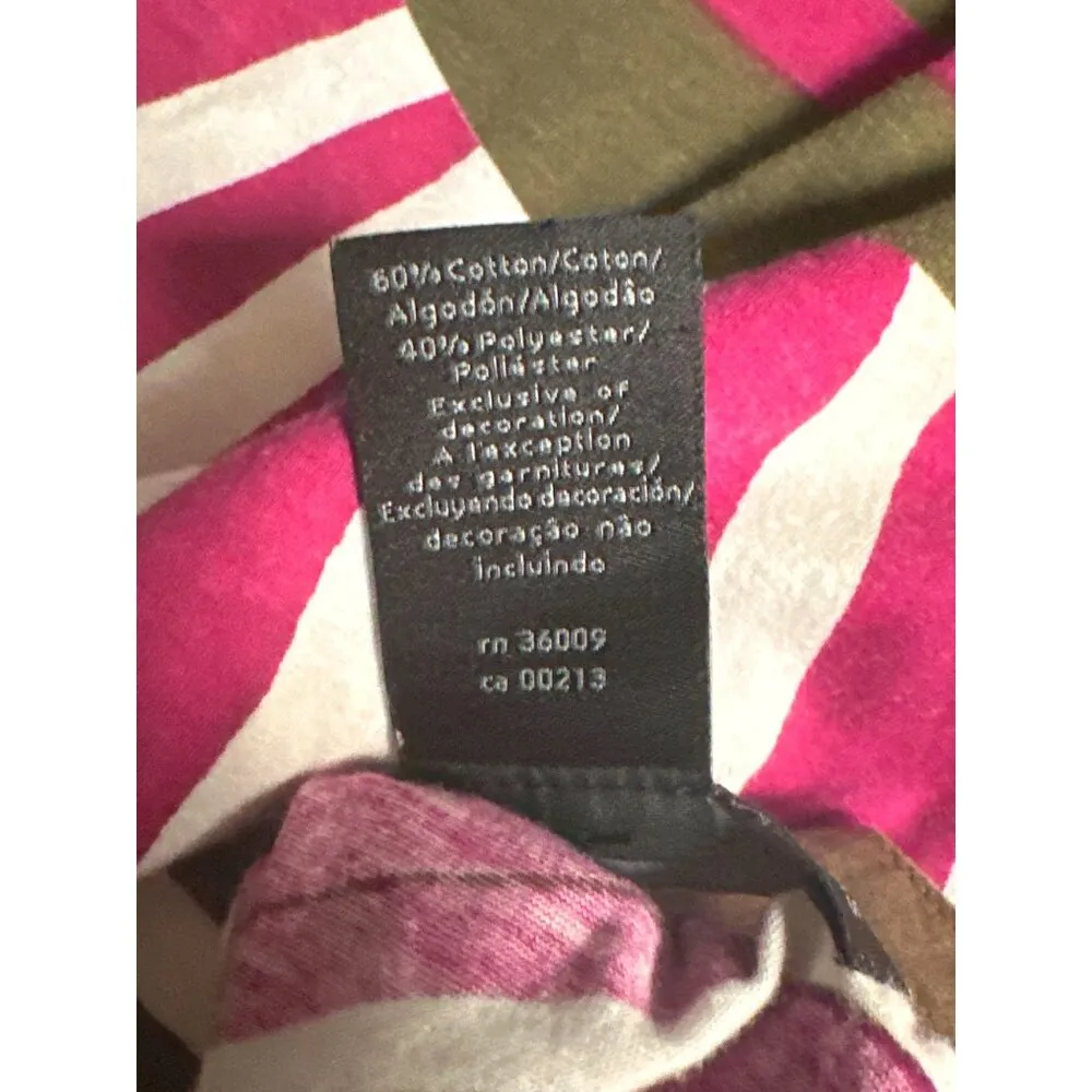 Calvin Klein Jeans Sleeveless V Neck Patterned Top M Cotton Polyester Blend - Image 5