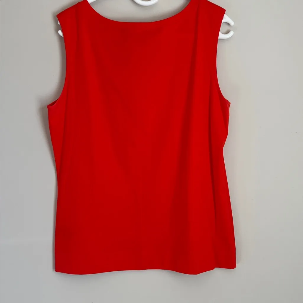 Lafayette 148 New York Women's Blazer Jacket and Top Matching Set Linen Red Size 10 - Image 5