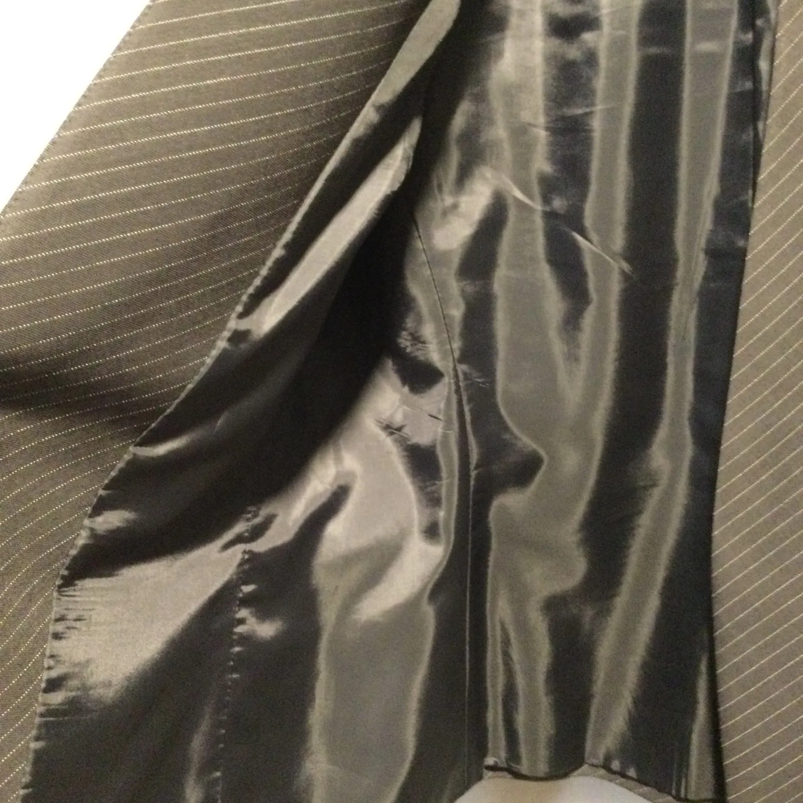 Kasper PetiteBlazerJacketWomen's Dark Pinstripe Collarless BusinessCasual Size S - Image 6