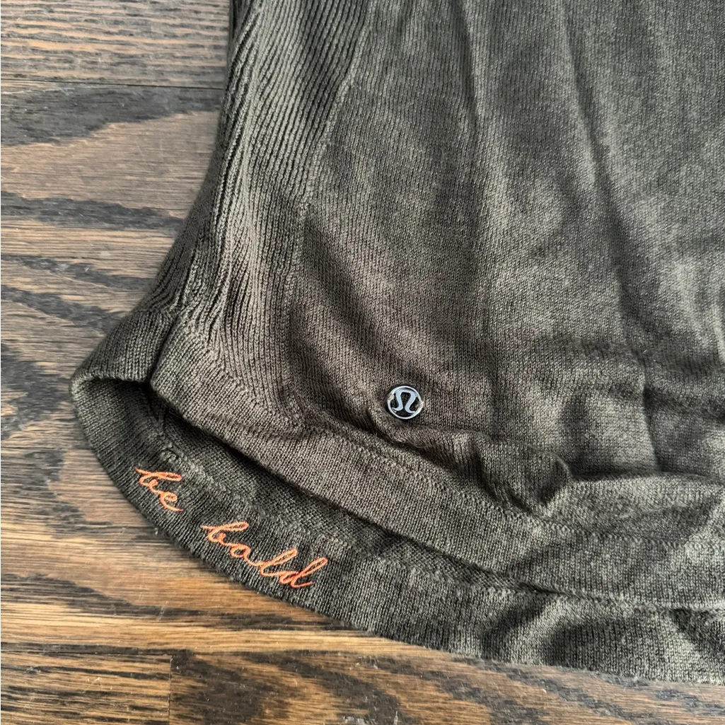 Lululemon sunshine coast be bold long sleeve knit in fatigue green - Image 6