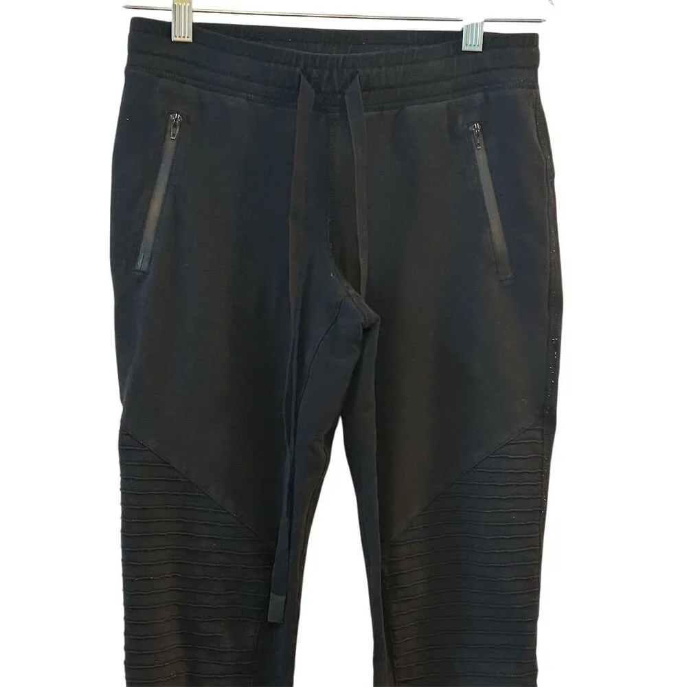 Alo Yoga Women's Urban Moto Sweatpants Black XS Tapered Casual - Image 4