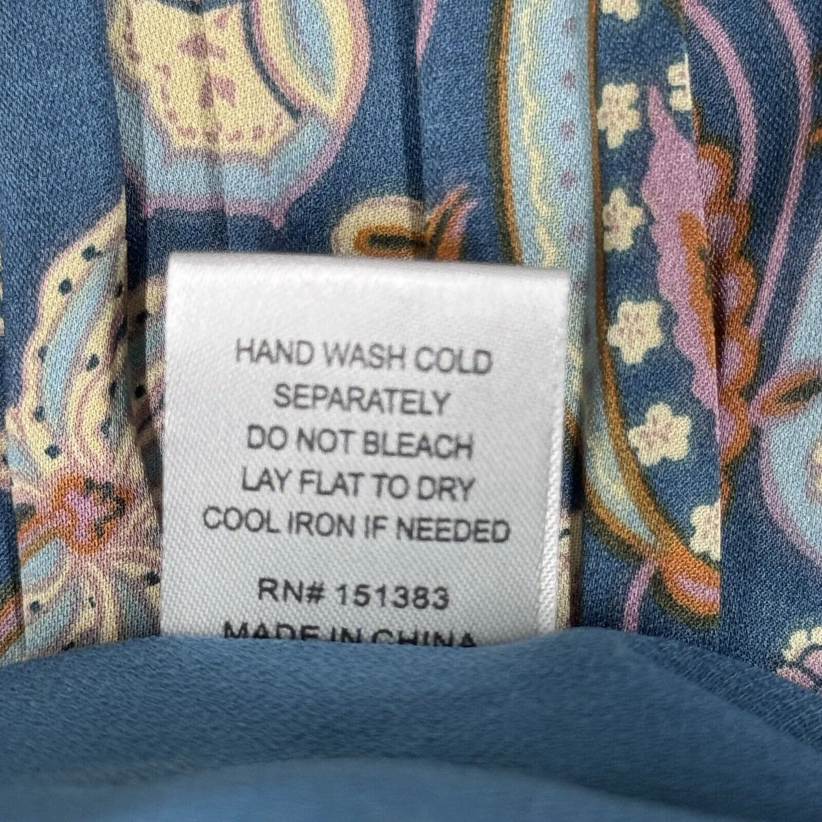 Current Air Dress Women Small Blue Purple Paisley Mikayla Satin Pleated Bohemian - Image 9