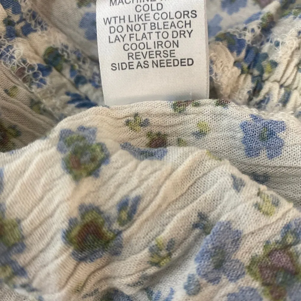 Wild Moss Cluster Ditsy Cinch Top womens sz Large - Image 7