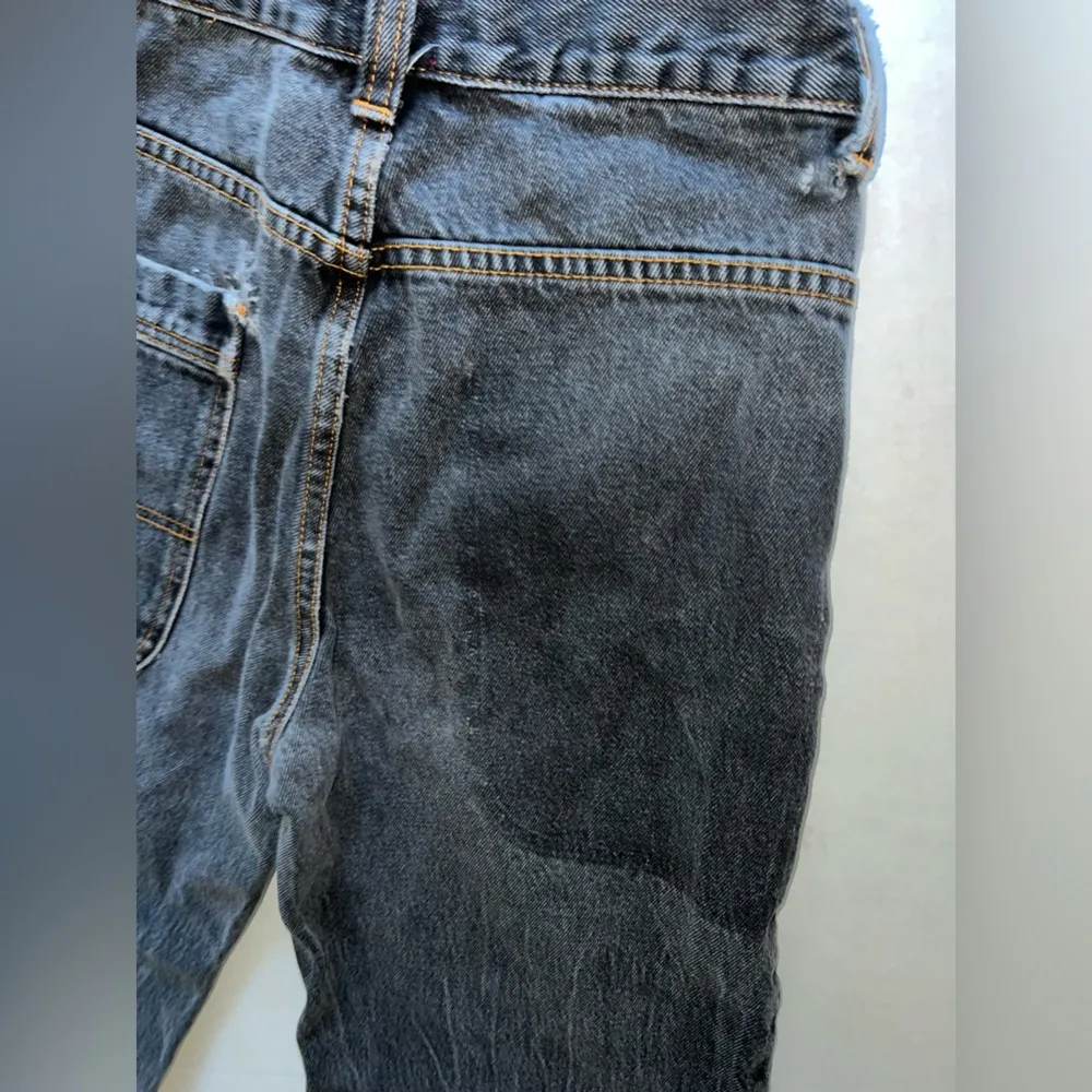 Urban Outfitters Super High Waist Wide Leg Jeans w/ Orange Stitching size 27 - Image 5