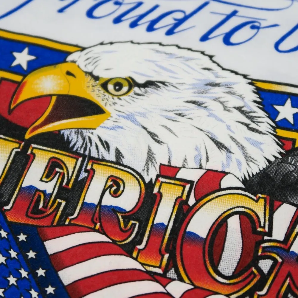 Vintage Y2K Proud to be American Bald Eagle Graphic T-Shirt - Image 4