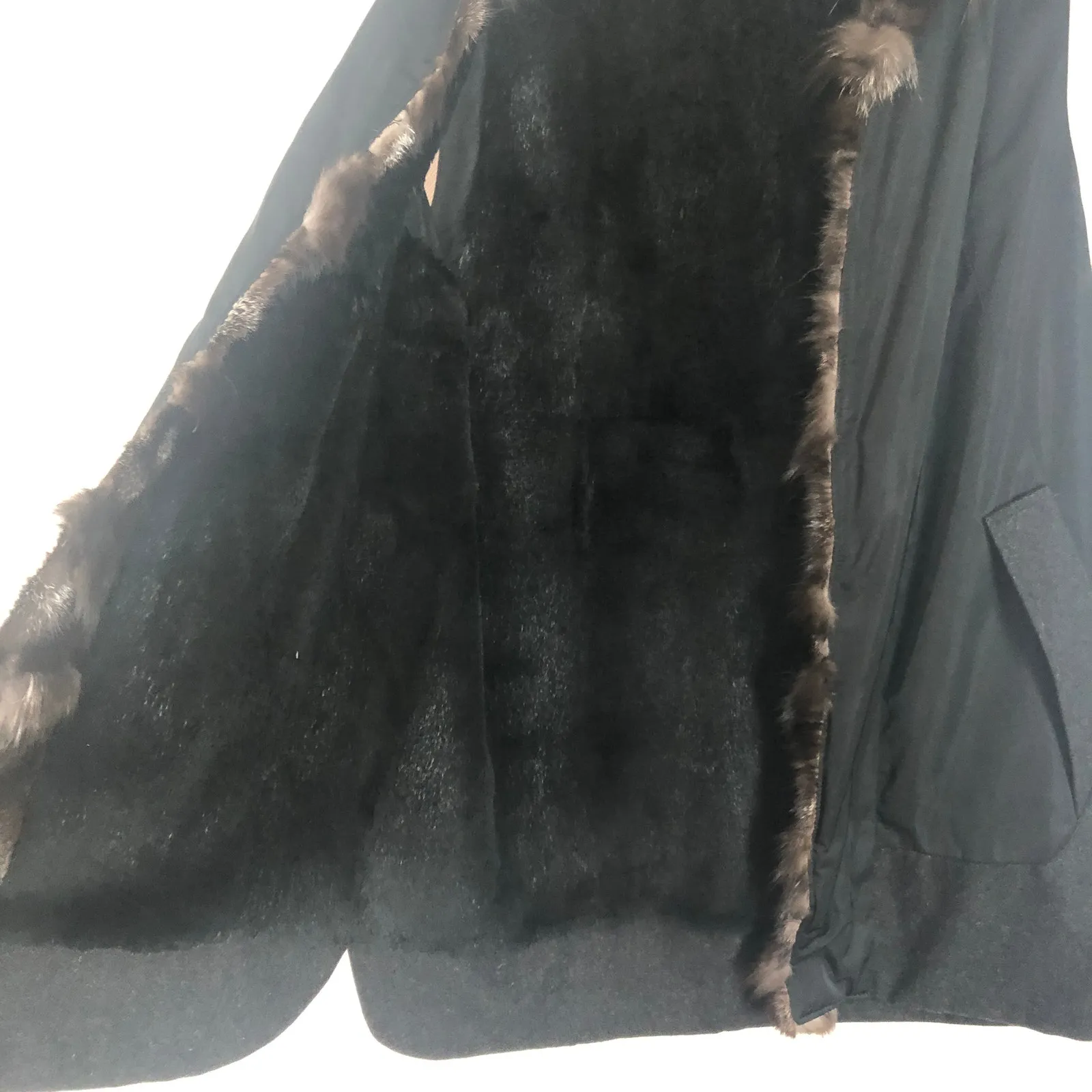 K Lever by Jindo Black Fur Vest - Image 5