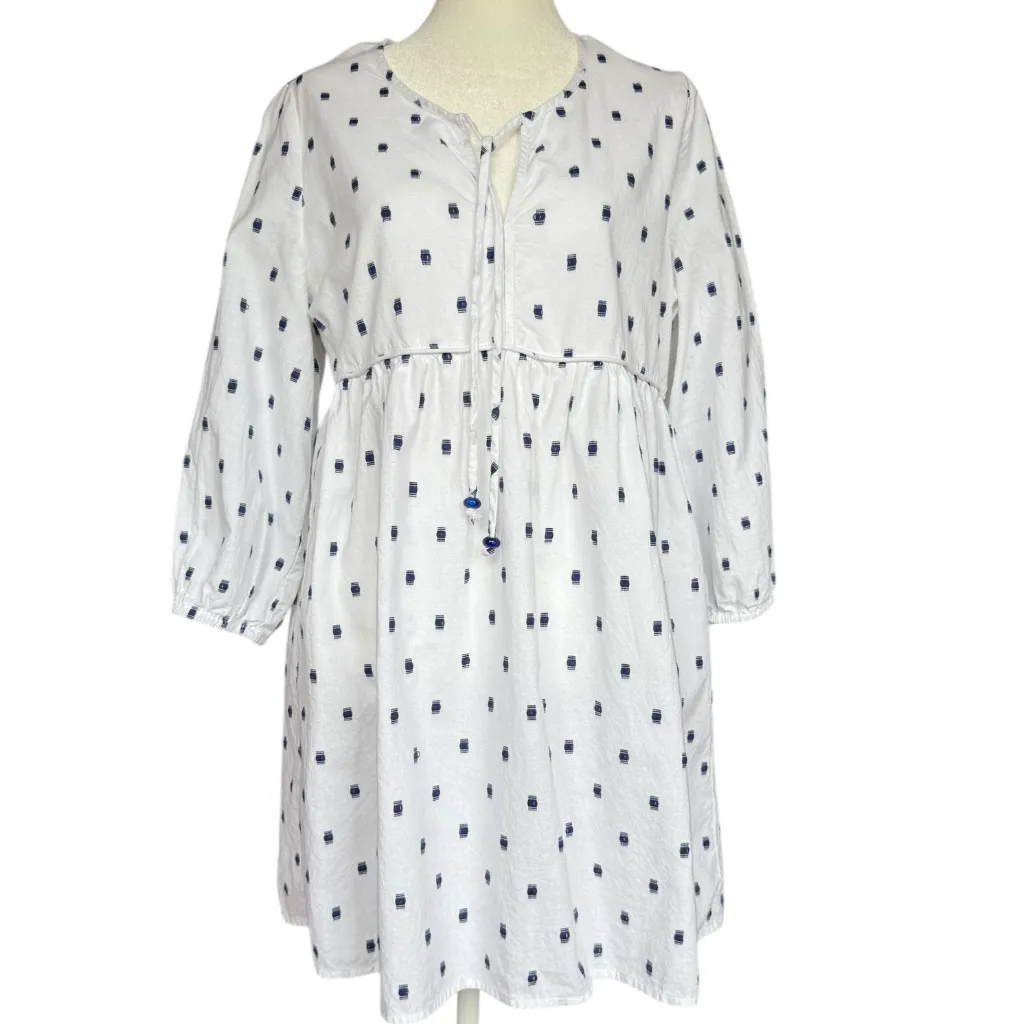 tyler boe Courtney‎ Clip Dot A Line Mini Dress Sz S Blue - Image 3