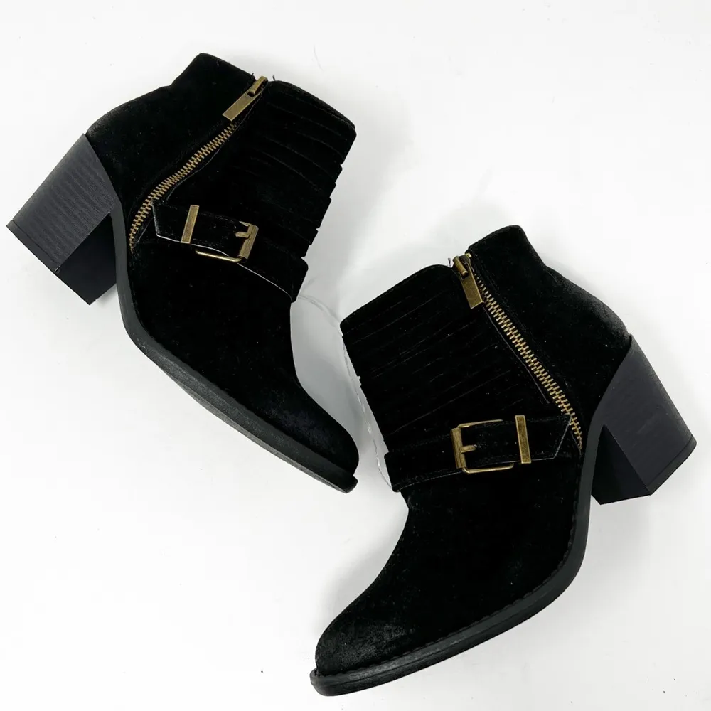 Qupid NEW Strappy Buckle Booties Black Sz 7 - Image 2