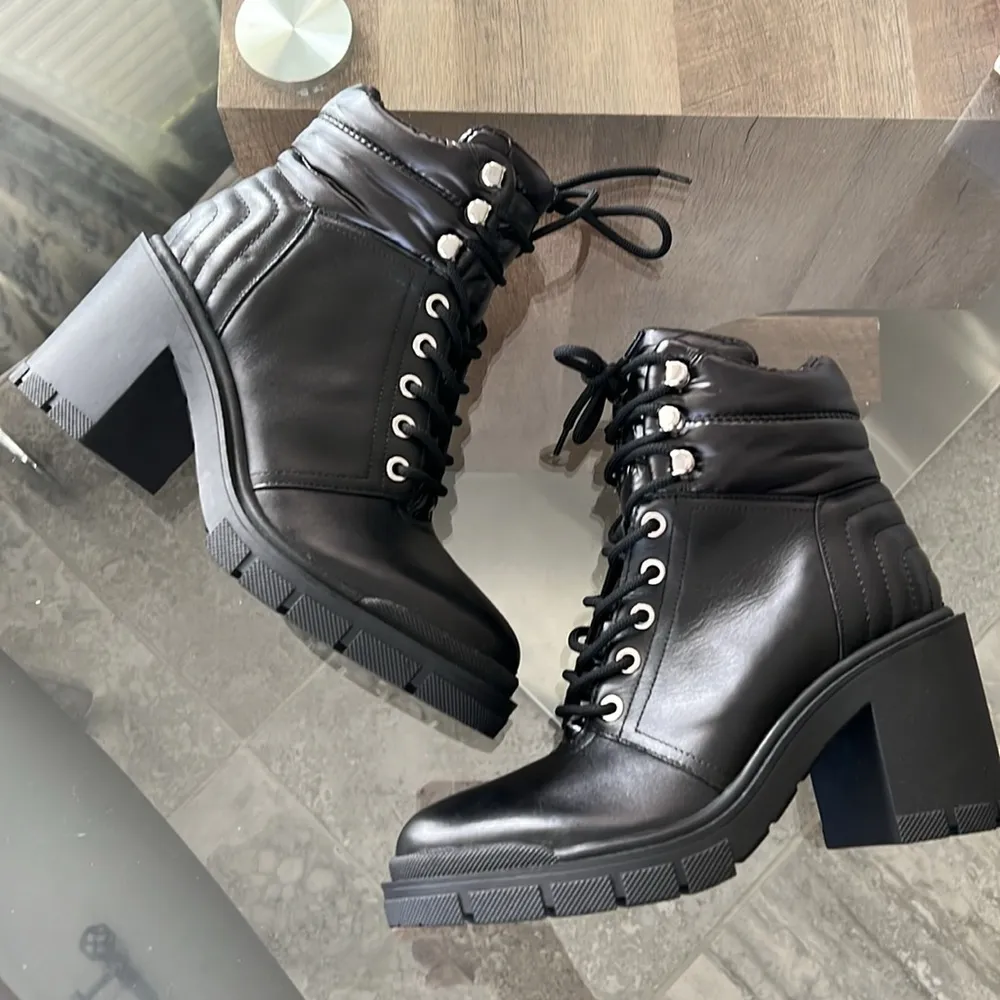 Marc Fisher LTD Velima Mixed Media Bootie, Black Size 6.5 NEW - Image 6